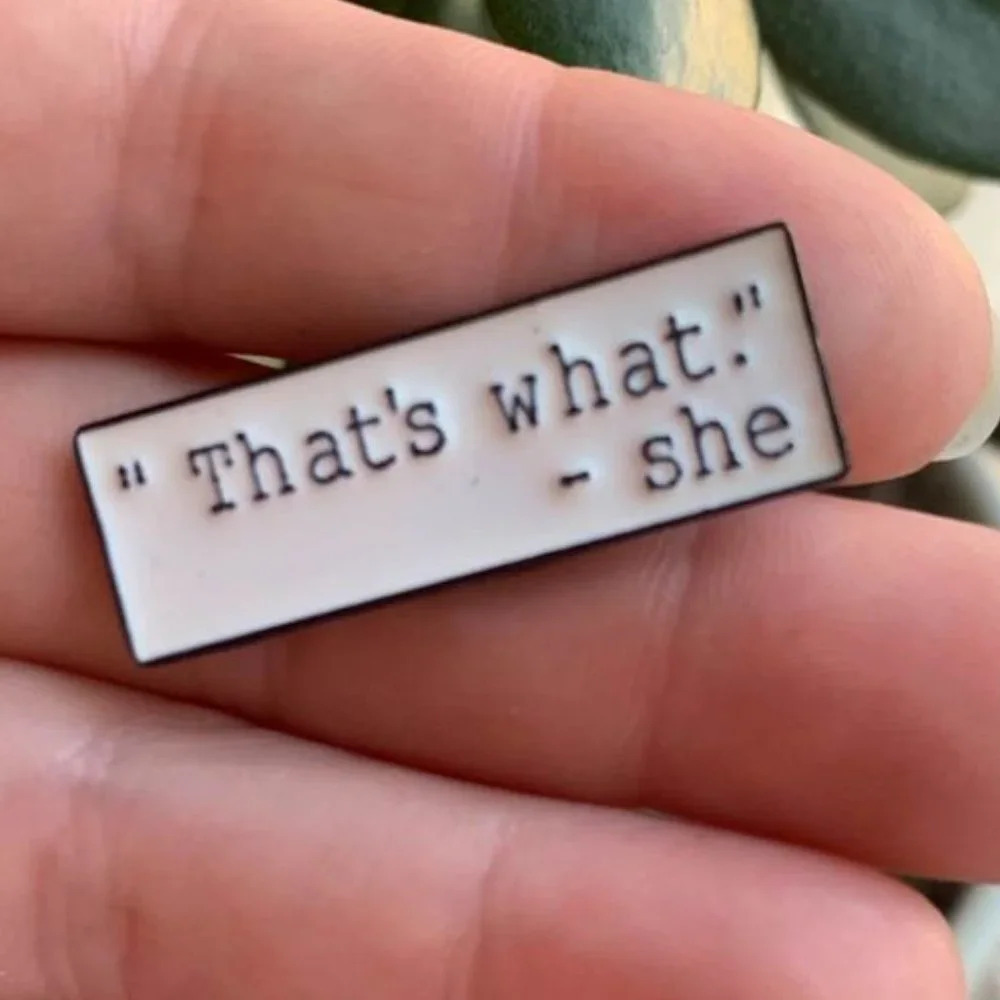 New The Office inspired "That's What She Said" enamel pin